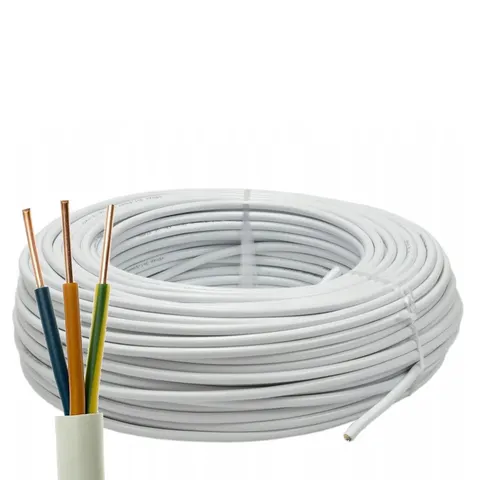 Przewód YDY 3x1,5 żo 450/750V instalacyjny okragły biały, krążek 100m