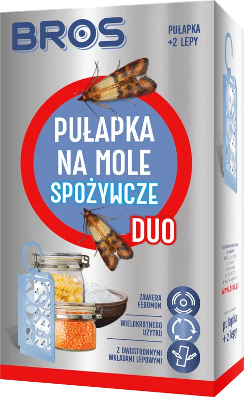 BROS pułapka na mole spożywcze DUO + 2 wkłady