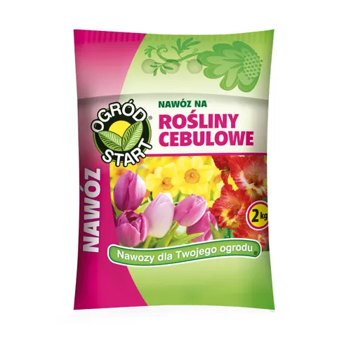 Nawóz do roślin cebulowych 2kg OGRÓD START zapewnia bujny wzrost, rozwój oraz obfite kwitnienie i wybarwianie