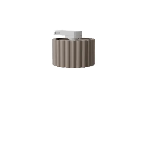 Plafon AURA 1 taupe Gx53 #W - system szynowy trójfazowy MYL.01054 Sollux