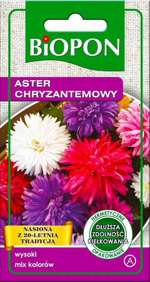 Biopon - nasiona aster chryzantemowy mix kolorów 1g