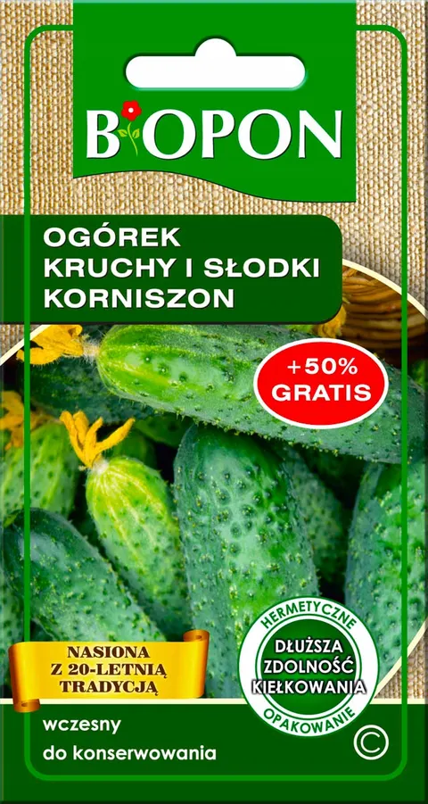 Biopon - nasiona ogórek kruchy słodki korniszon 3g