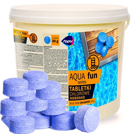 Stapar - chlor do basenu multi tabletki 3kg 150x20g niebieska woda