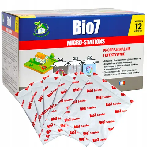 Bio 7 - entretien microstations bakterie do oczyszczalni 12 sasz na rok