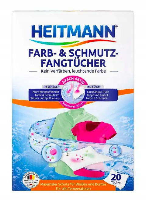 Heitmann - chusteczki do prania kolor 20szt