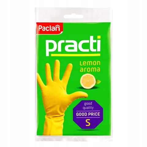 Rękawice Gumowe Gospodarcze S Practi Paclan Lemon