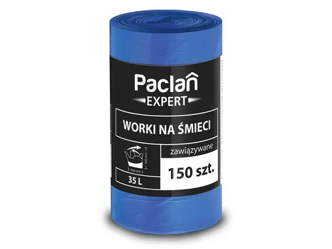 PACLAN Worki na śmieci zawiązywane 35L 150 sztuk