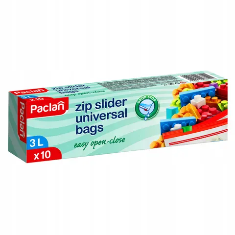 Paclan - uniwersalne woreczki z suwakiem 3l 10szt