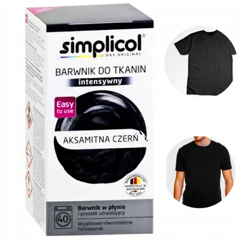 Simplicol - aksamitna czerń, intensywny barwnik do tkanin