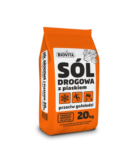 Biovita - sól drogowa zimowa z piaskiem 20 kg