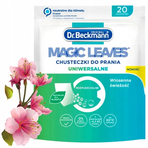 Dr. beckmann - magic leaves magiczne chusteczki do prania, uniwersalne 20szt
