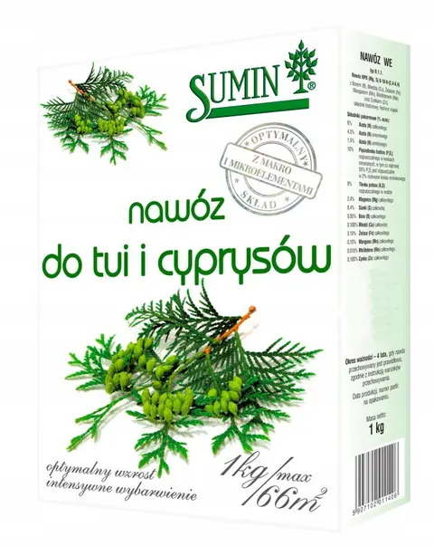 Sumin - wieloskładnikowy nawóz do tui, cyprysików 1kg