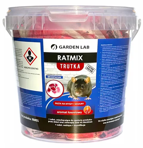 Garden lab - ratmix trutka na myszy szczury 3 kg wiadro