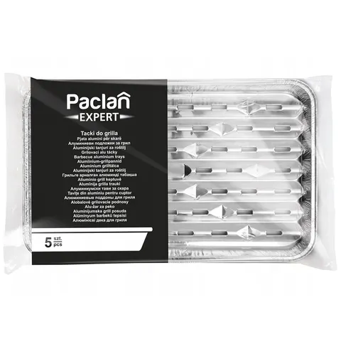 Paclan - tacki aluminiowe na grilla jednorazowe 5 szt.