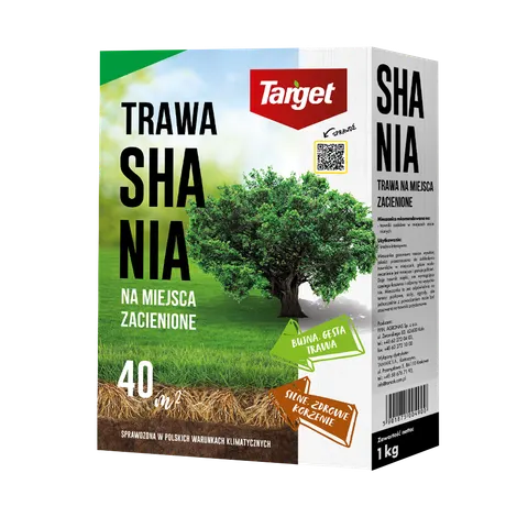 Shania 1 kg Target – nasiona trawy do miejsc zacienionych – trawa odporna na cień i intensywne użytkowanie