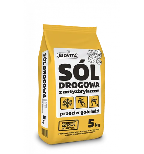 Biovita - sól drogowa z antyzbrylaczem 5kg przeciw gołoledzi