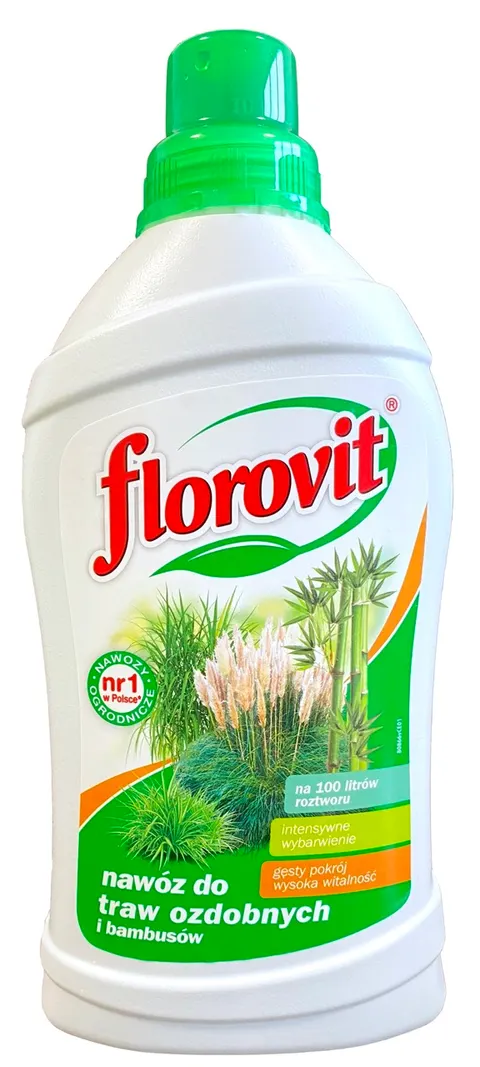 Nawóz do traw ozdobnych i bambusów 1L FLOROVIT INCO wspomaga kwitnienie, rozrost kępy, wzmacnia i odżywia źdźbła