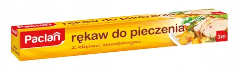 Rękaw do pieczenia Paclan 3 m – z klipsami, do piekarnika