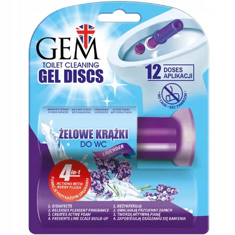 GEM KRĄŻEK ŻELOWY DO WC 75ML LAVENDER
