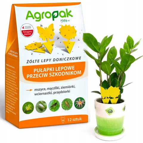 Agropak - żółte lepy do doniczek 12 szt