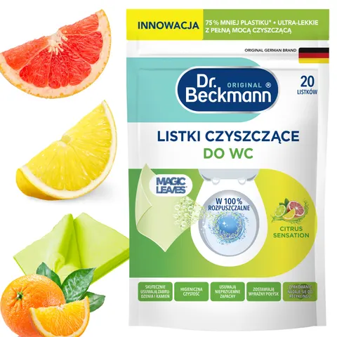 Dr. beckmann - chusteczki listki do wc citrus sensation - 20 szt.