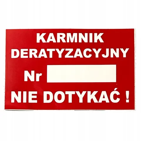 Pest pro - naklejka czerwona karmnik nr - 1szt