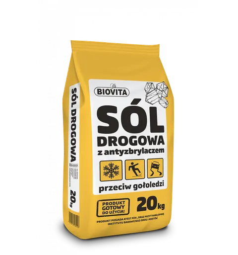 Biovita - sól drogowa przeciw gołoledzi z antyzbrylaczem - 20kg
