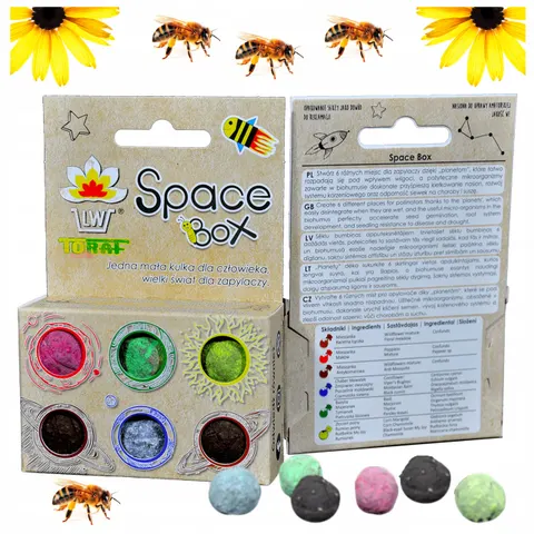 Toraf - space box bomby kwiatowe (bomba nasienna) - 6szt.