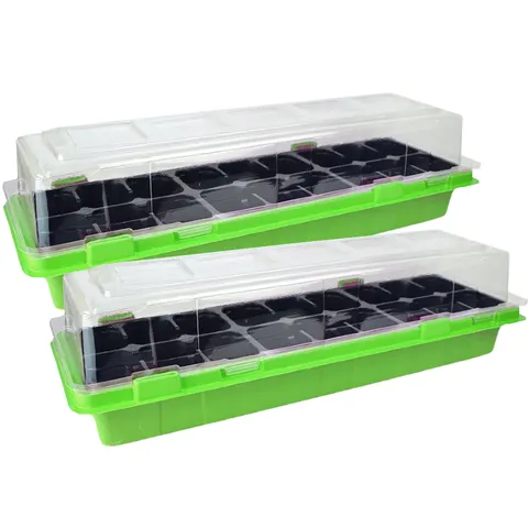 Vefi - miniszklarenki 47x16cm zielone - 2 sztuki