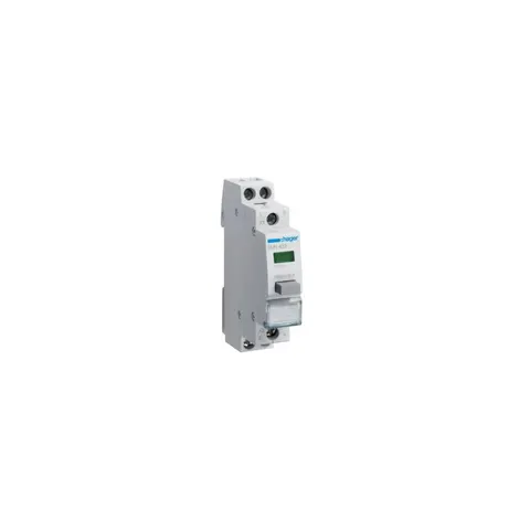 Przełącznik przyciskowy 2NO LED zielona Ith=16A 230VAC; SVN433, HAGER