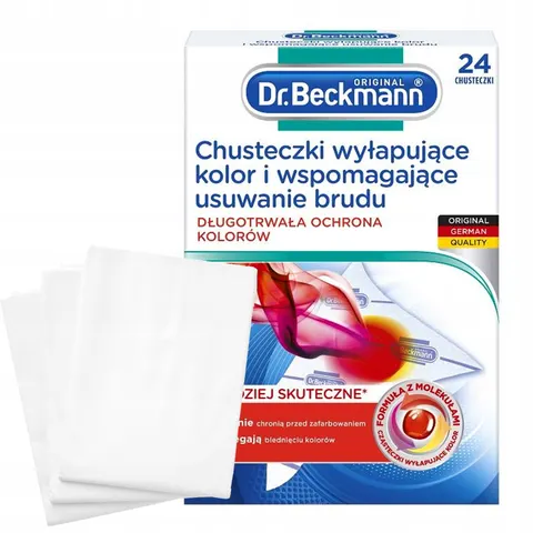 Dr beckmann - chusteczki wyłapujące kolor i brud - 24 sztuki