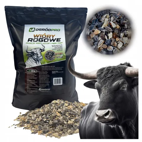 Ogródpro - nawóz organiczny z kopyt i rogów 5kg wióry rogowe