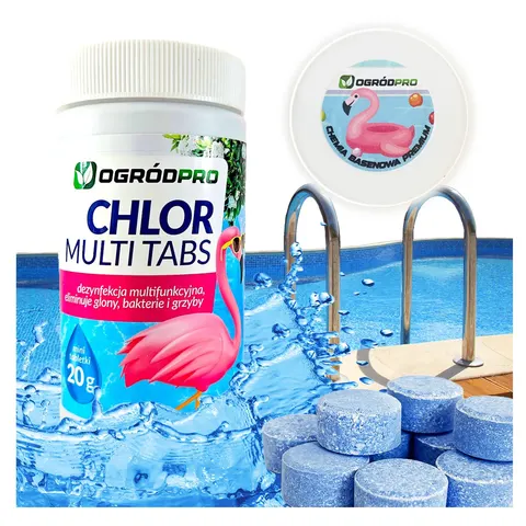 Ogródpro - chlor tabletki do basenu multi 8w1 chemia spa 1kg 50x 20g