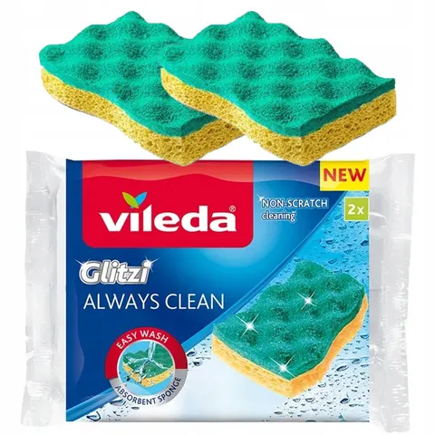 Zmywak kuchenny wiskozowy Glitzi Always Clean 2szt VILEDA