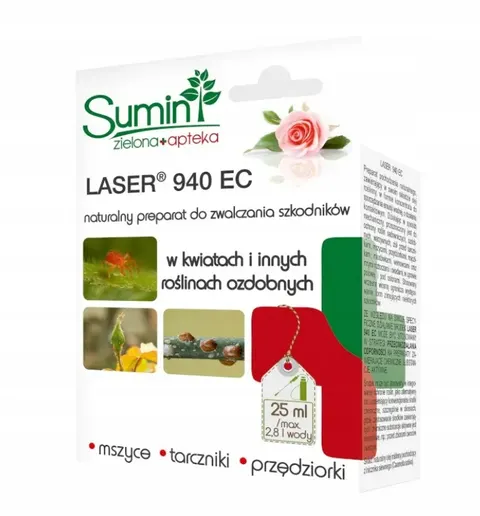 Sumin owadobójczy laser 940 ec szkodniki mszyce przędziorki miodówki 25 ml