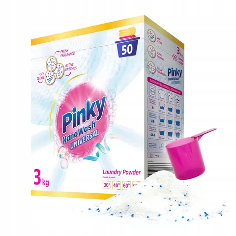Pinky nanowash universal proszek do prania ubrań tkanin uniwersalny 3kg