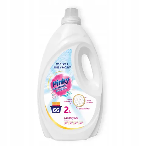 żel do prania tkanin białych i jasnych 66 prań 2l nanowash universal pinky