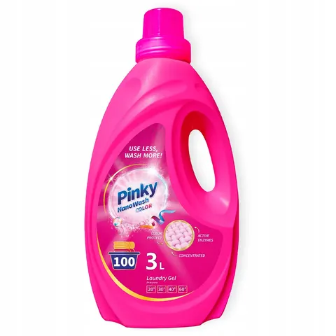 Pinky nanowash płyn żel do prania ubrań kolorowych kolorów 3l 100 prań