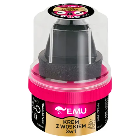 Emu krem z woskiem do butów 3w1 czarny 50 ml
