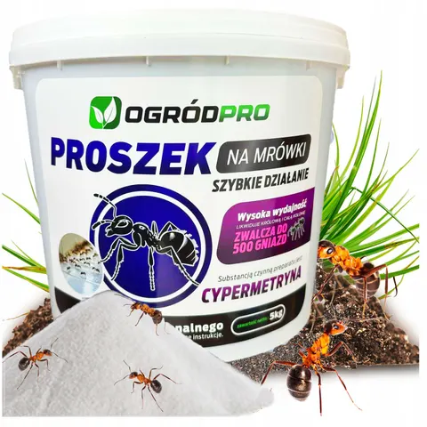 Ogródpro - silny proszek środek preparat na mrówki gniazda mrówek mrowiska