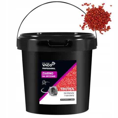 Vaco - bardzo silna trutka na myszy szczury ziarno bromadiolon bitrex 3 kg