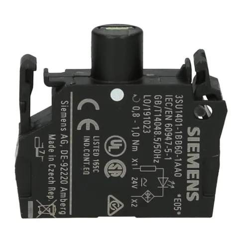 Moduł LED 24V AC/DC, biały, zaciski śrubowe, do montażu tablicowego, SIRIUS ACT; 3SU1401-1BB60-1AA0, SIEMENS