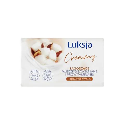 Mydło w kostce LUKSJA 100g o zapachu MLECZKO BAWEŁNIANE I PROWITAMINA B5