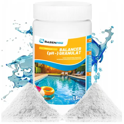 Basenpro - balancer ph- granulat 1,5kg - obniżenie ph wody basenowej