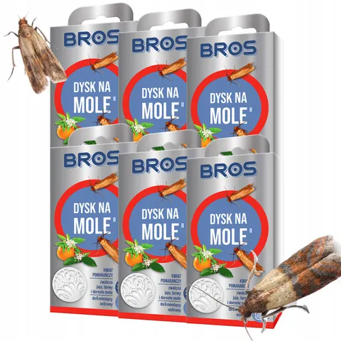 6 x bros dysk na mole o zapachu kwiat pomarańczy