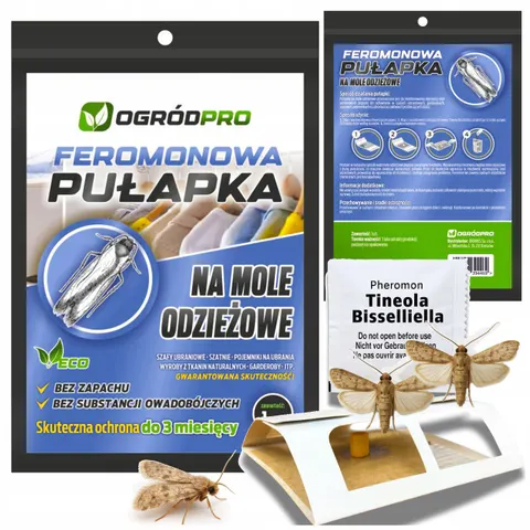 Ogródpro - pułapka wabiąca fermonowowa na mole odzieżowe + feromon