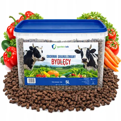 Nawóz organiczny naturalny obornik granulowany bydlęcy granulat 5 l eko