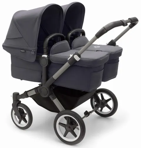 BUGABOO DONKEY 5 TWIN bliźniaczy wózek 2w1 | grafitowy stelaż