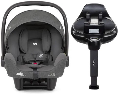 JOIE I-SNUG 2 fotelik dla noworodka 40-75 cm | Shell Grey | baza ISOFIX i-BASE ENCORE