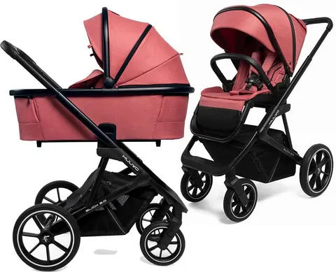 MUUVO SLICK 2.0 wózek głęboko spacerowy 2w1 | Pure Pink